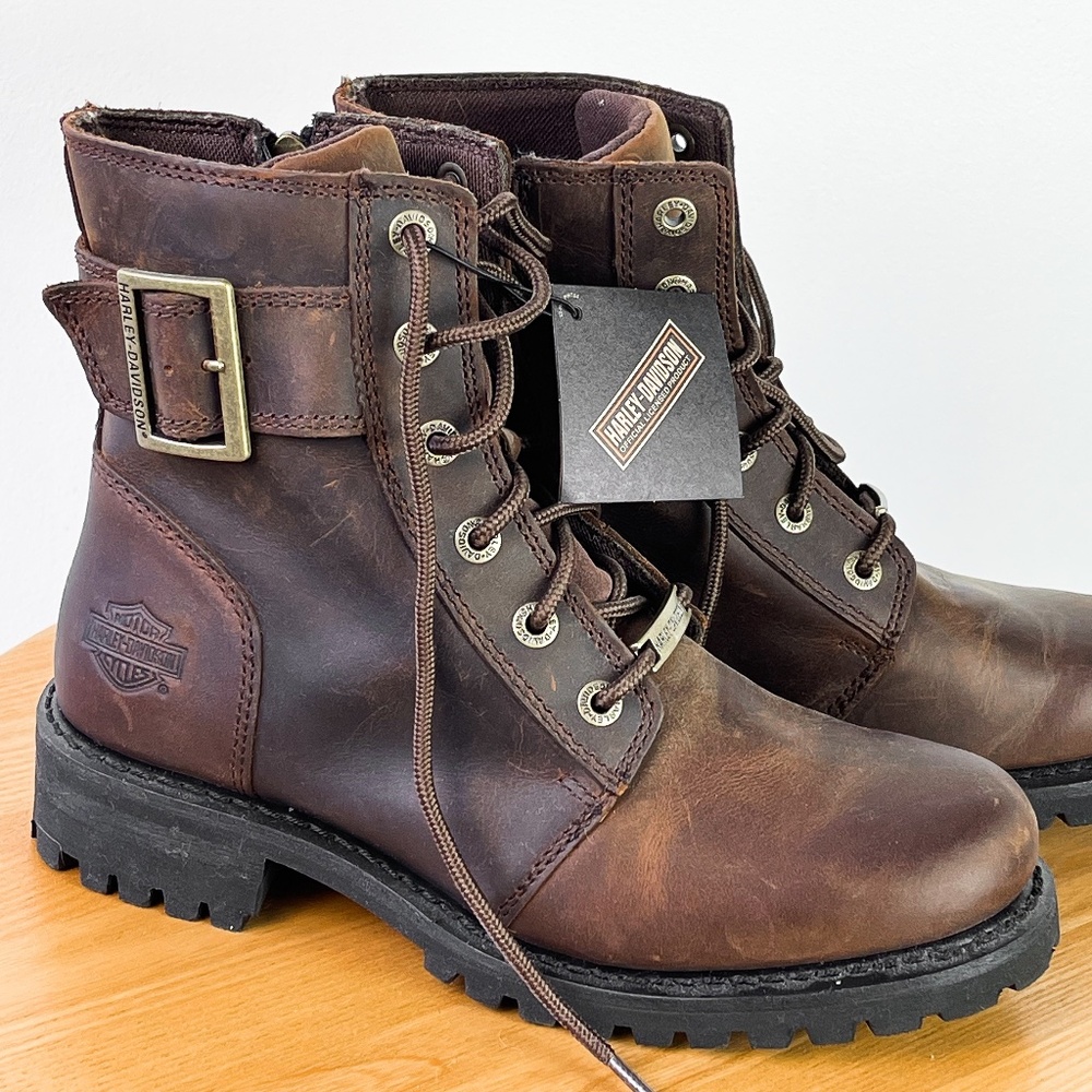 Harley Davidson womens leather boots Size 9 biker NEW
